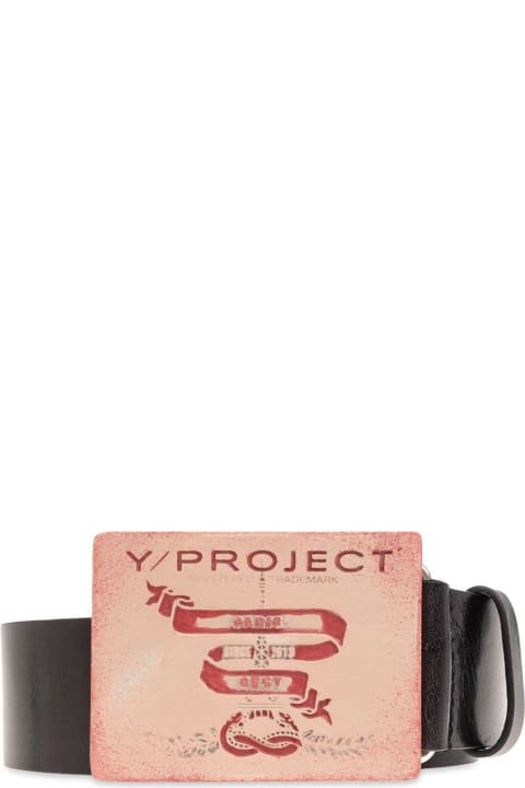 Y/Project Belts for Men Y/Project Logo Printed Buckle Belt