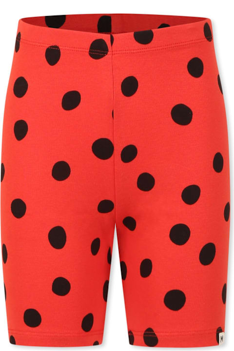 Mini Rodini Bottoms for Women Mini Rodini Red Shorts For Girl With Polka Dots