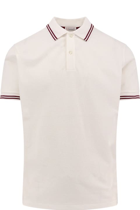 Fashion for Men Moncler Cotton Polo Shirt With Contrasting Profiles