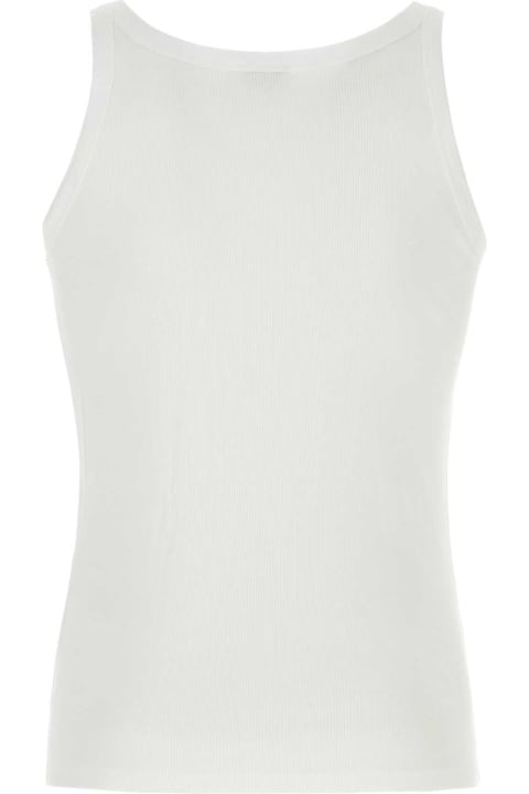 Topwear for Men Dolce & Gabbana White Cotton Marcello Tank Top