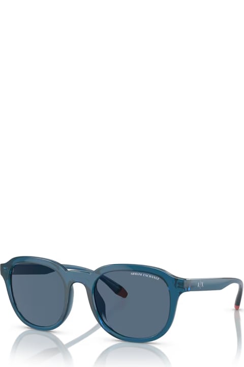 Armani Exchange Eyewear for Men Armani Exchange Ax4129su Shiny Transparent Blue Sunglasses