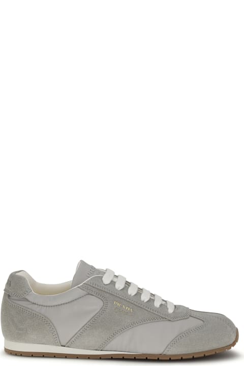 Prada Suede And Fabric Sneakers