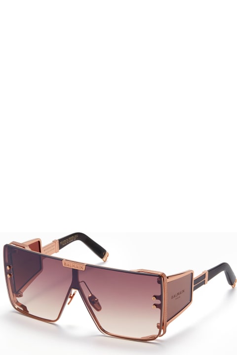 Eyewear for Women Balmain Wonder Boy - Rose Gold / Matte Crystal Brown Sunglasses