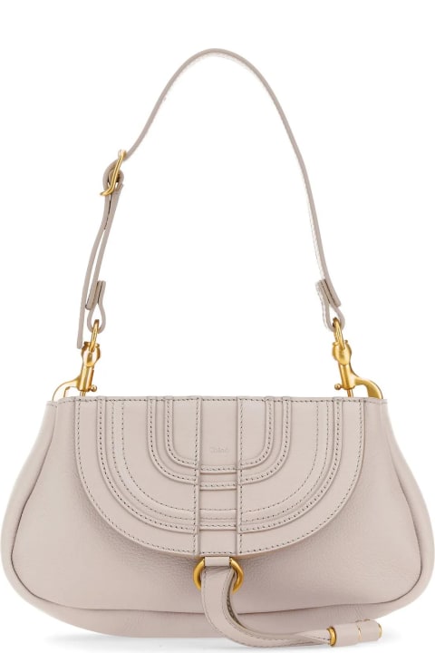 Chloé for Women Chloé Light Pink Leather Small Marcie Clutch