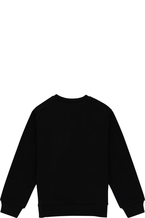Marni for Kids Marni Black Crewneck Sweatshirt With Contrasting Logo Print In Cotton Boy