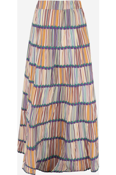 Flora Sardalos Clothing for Women Flora Sardalos Cotton Skirt With Striped Pattern