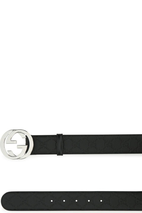Belts for Men Gucci Black Leather Belt