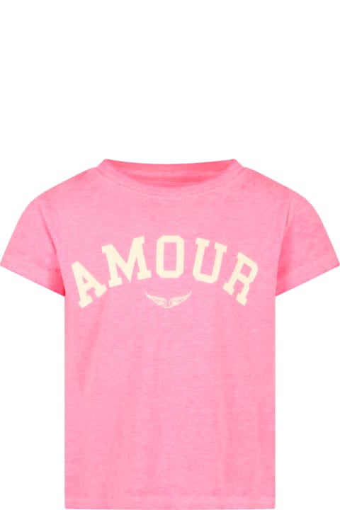 Pink T-shirts For Girl With Print