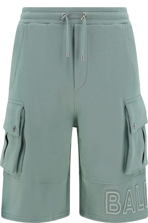 Pants for Men Balmain Cotton Bermuda Shorts