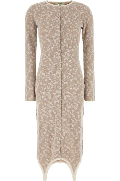 Fleeces & Tracksuits for Women Fendi Embroidered Cotton Blend Dress