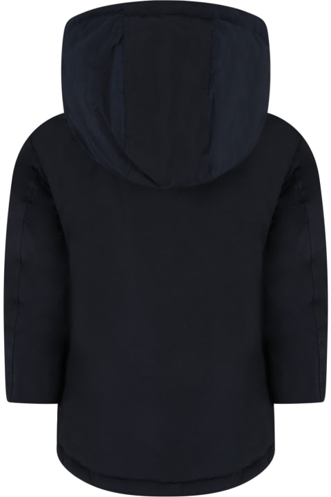 Homeware Woolrich Blue Jacket For Boy With Logo
