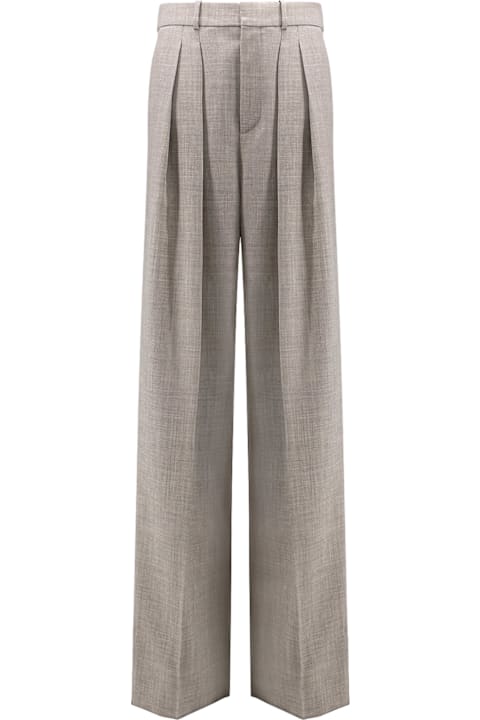 Saint Laurent Pants & Shorts for Women Saint Laurent Certified Wool Trousers With Wide Leg