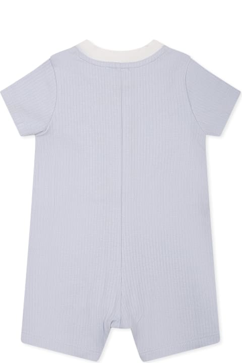 Homeware Givenchy Light Blue Romper For Baby Boy With Logo