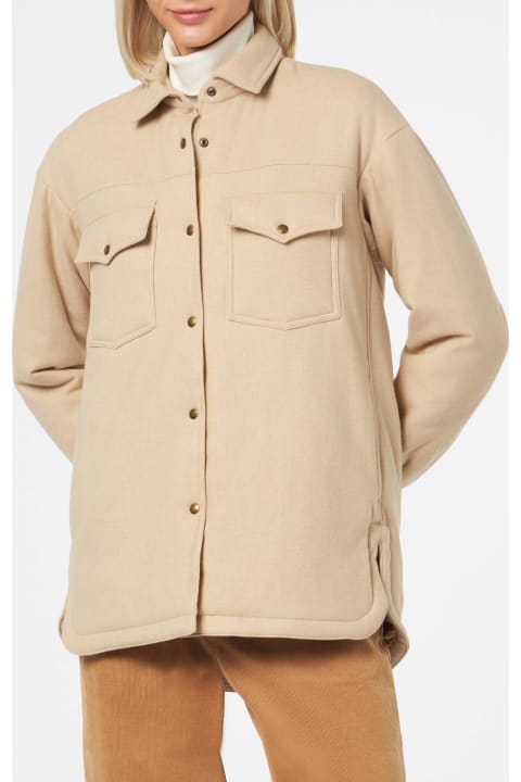 Homeware MC2 Saint Barth Woman Wooly Jacket With Saint Barth Rhinestones Print