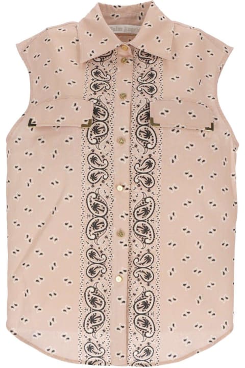 Palm Angels Topwear for Women Palm Angels All-over Patterned Sleeveless Top
