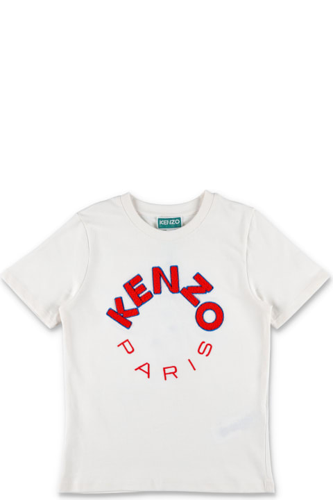 Kenzo Kids Kenzo Kids Bouclé Logo T-shirt