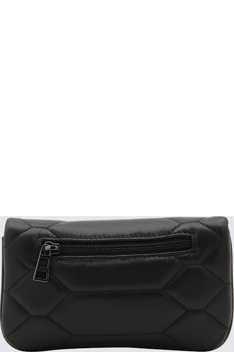 Zadig & Voltaire for Men Zadig & Voltaire Black Leather Rock Nano Xl Mat Scale Shoulder Bag