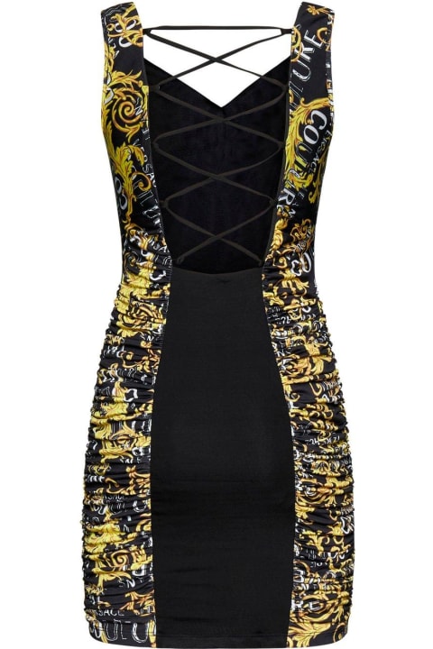 Versace Jeans Couture for Women Versace Jeans Couture Barocco Printed Lace-up Dress