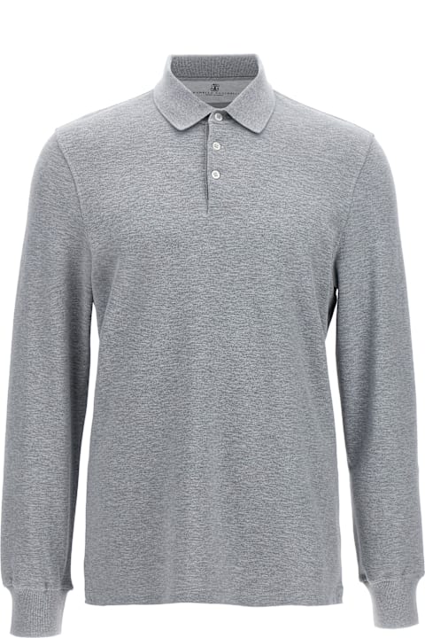 Brunello Cucinelli لـ Men Brunello Cucinelli Piqué Cotton Polo Shirt