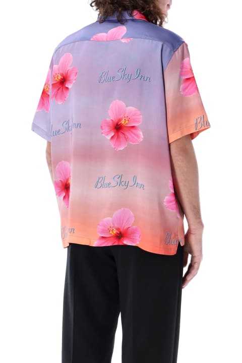 Blue Sky Inn Clothing for Men Blue Sky Inn Sunset Lotus Bowling Shirt