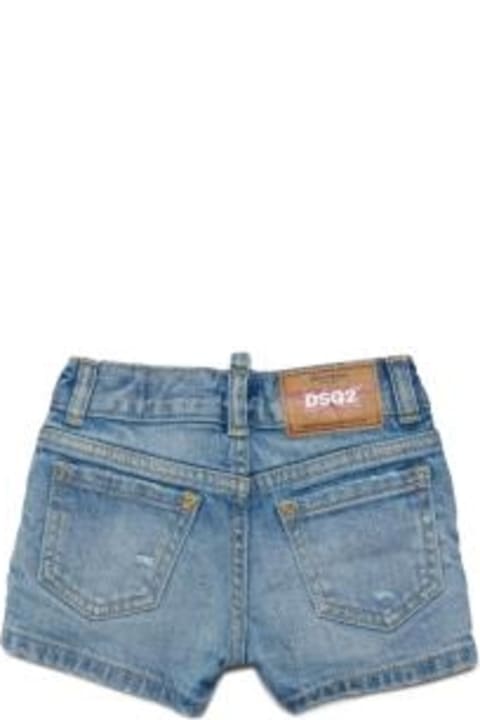 Bottoms for Baby Girls Dsquared2 Shorts Denim Con Strappi