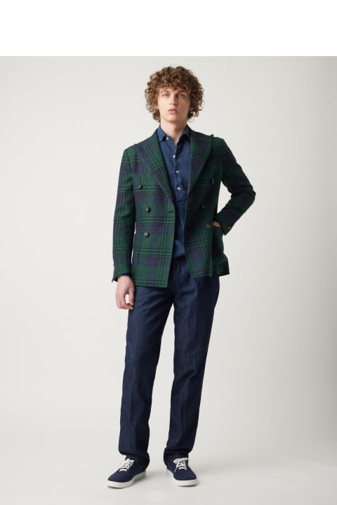 Homeware doppiaa Aaradeo Tartan Double-breasted Jacket