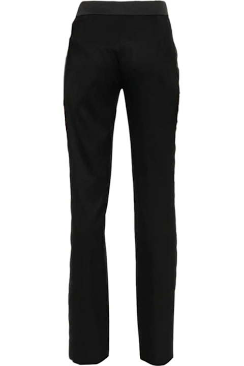 Genny سراويل طويلة وقصيرة لـ السيدات Genny Black Virgin Wool Trousers