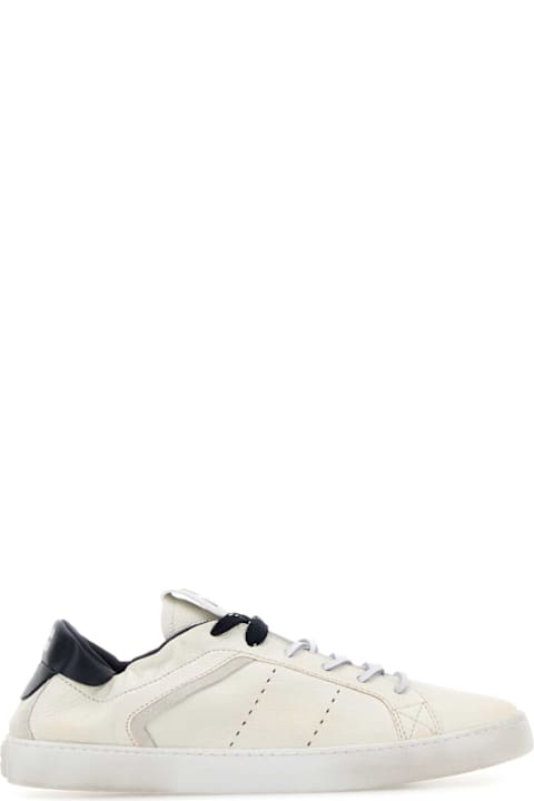 Miu Miu Ivory Leather Sneakers