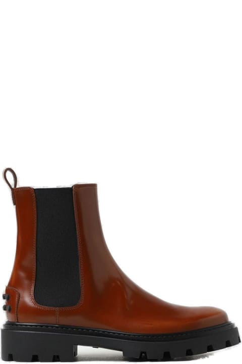ウィメンズ ブーツ Tod's Studded Round Toe Chelsea Boots