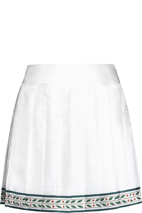 Casablanca Skirts for Women Casablanca Pleated Silk Miniskirt