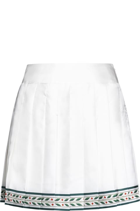 أدوات منزلية Casablanca Pleated Silk Miniskirt