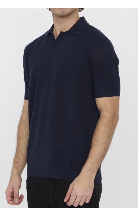 Roberto Collina for Men Roberto Collina Linen Polo Shirt