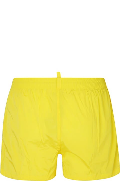 Pants for Men Dsquared2 Leaf Logo Print Swim Shorts