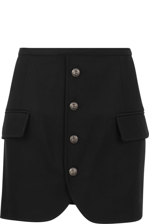 Fashion for Women Etro Wool Skirt With Pegasus Buttons