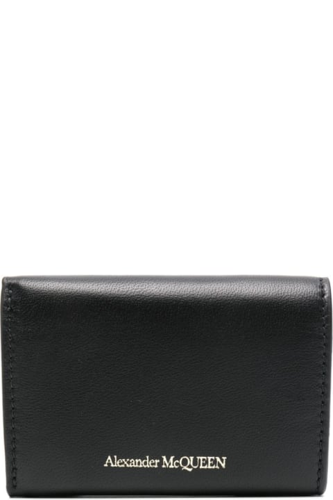 Wallets for Women Alexander McQueen Seal Card Holder In Black