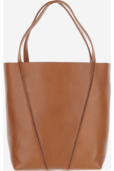 Homeware Chloé Chloé Spin Tote Bag In Maroon Leather