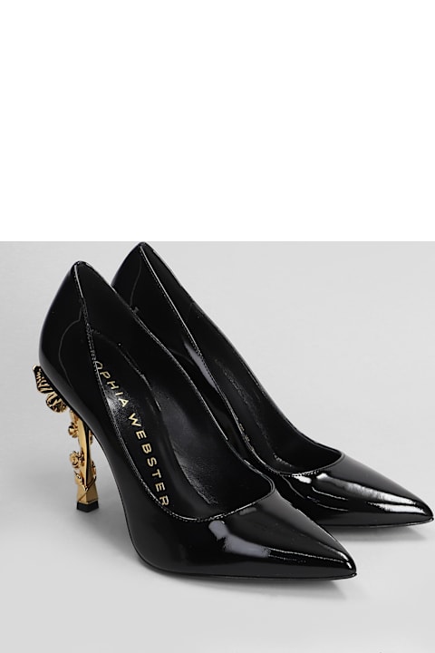 آخر صيحات الموضة من السيدات Sophia Webster Enchantress Pump Pumps In Black Leather