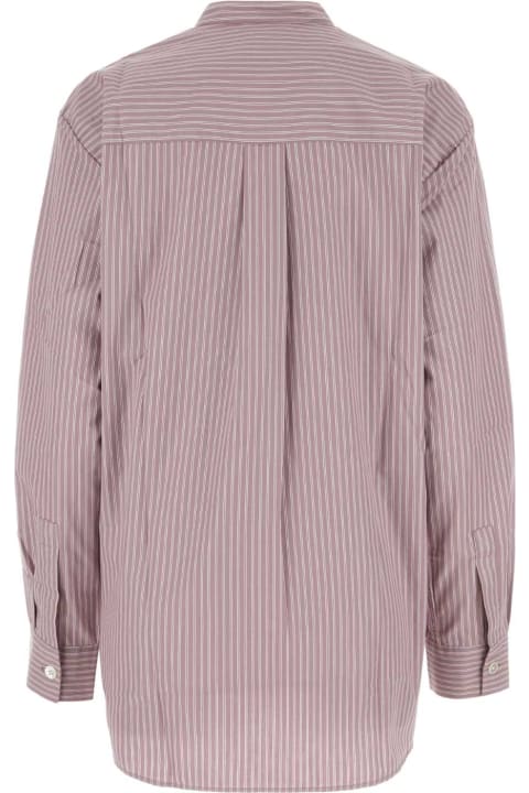 Tekla Topwear for Women Tekla Embroidered Cotton Pyjama Shirt