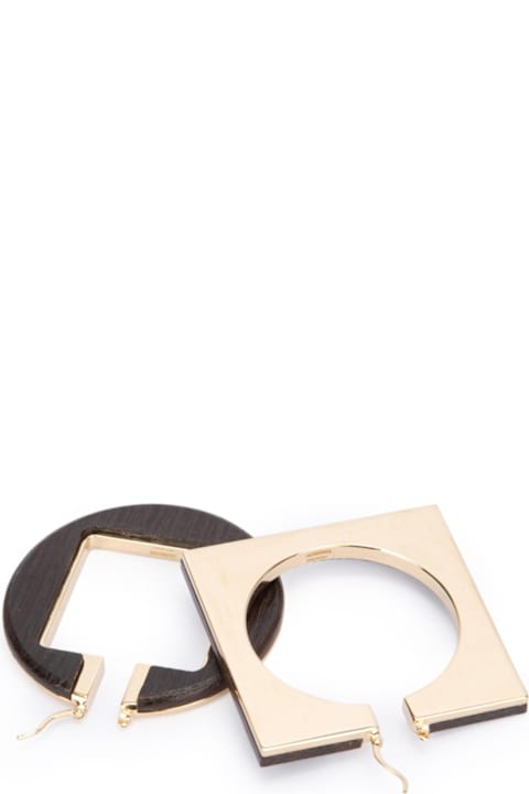 Jacquemus Earrings for Women Jacquemus The Rond Carré Hoops Earrings