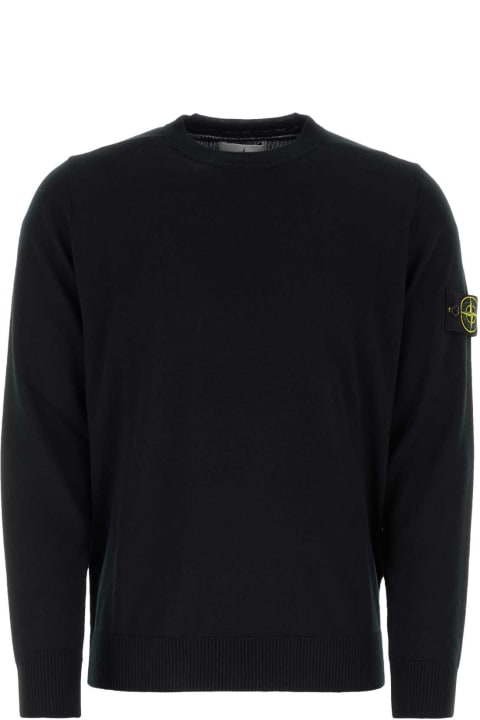 Stone Island Sweaters for Men Stone Island Black Wool Sweater
