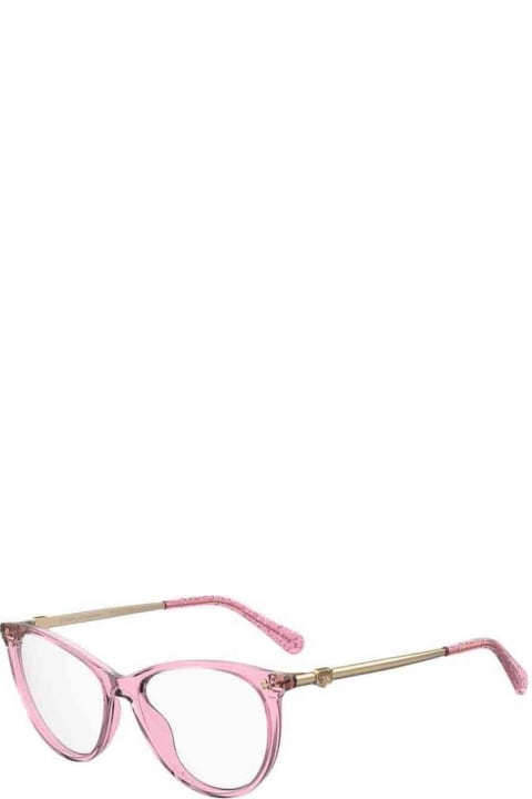 Chiara Ferragni نظارات لـ السيدات Chiara Ferragni Round Frame Curved Tip Glasses
