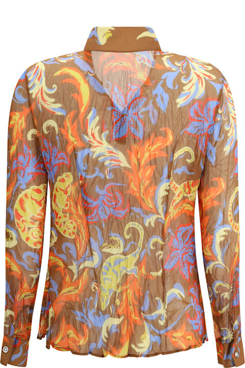 Versace for Women Versace Barocco Silk Crepe Shirt