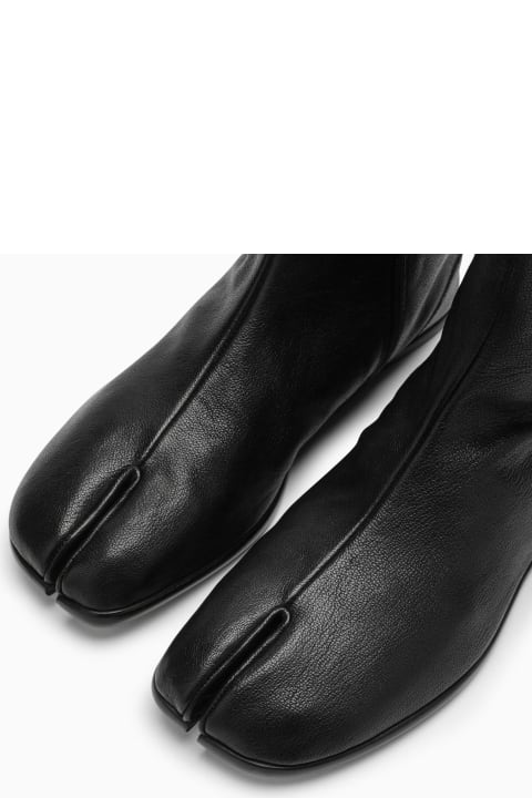 Maison Margiela tabi フラット期 size41 MAISON MARGIELA Tabi split-toe textured-leather Mary Jane flats