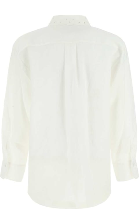 Chloé for Women Chloé Ivory Linen Oversize Shirt