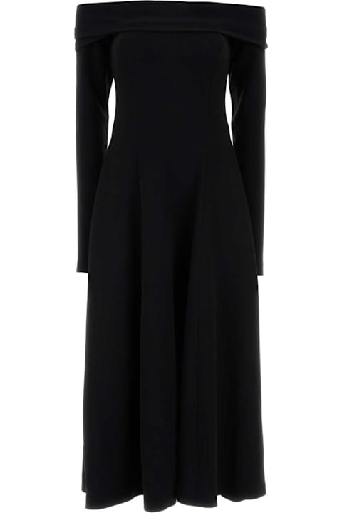 Homeware Alberta Ferretti Black Stretch Crepe Dress
