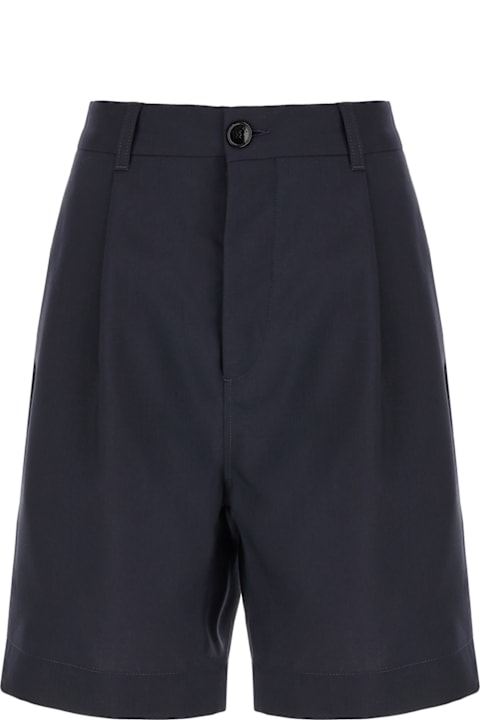 Marni Pants for Men Marni Navy Blue Wool Bermuda Shorts