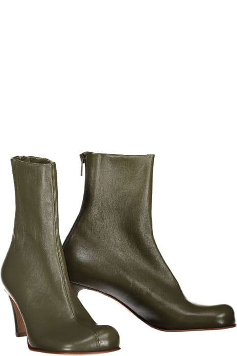 ウィメンズ Bottega Venetaのブーツ Bottega Veneta Bloc Leather Ankle Boots