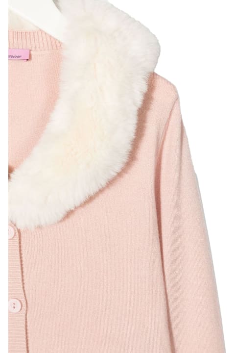 أدوات منزلية Miss Blumarine Cardiganl Faux Fur Collar