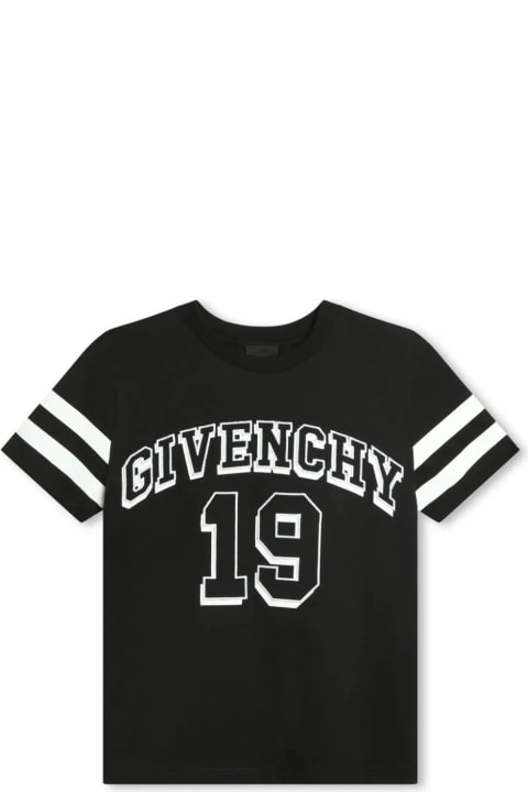 ボーイズ GivenchyのTシャツ＆ポロシャツ Givenchy Black Givenchy 4g 1952 T-shirt