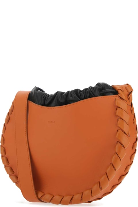 Chloé for Women Chloé Dark Orange Leather Small Mate Crossbody Bag